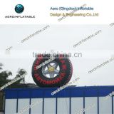 Inflatable advertising tyre on the roof / Creative tire