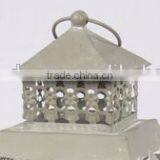 Cheap Wooden Lantern With Metal Top White Color thumbnail-3