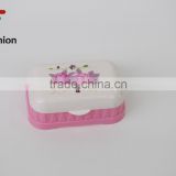 No.1 yiwu exporting commission agent wanted Flower Pattern plastic soap dish plastic soap box