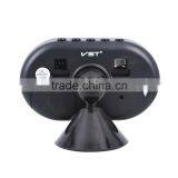 LED Lighted Digital Car Clock Thermometer Auto Dual Temperature Gauge Voltmeter Voltage Tester DC 12-24V thumbnail-4