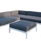 Sofa Set Powder Coating Aluminum Frame10cm Seat / Back Cushion UV Proof  Axvision Waterpoof fabric
