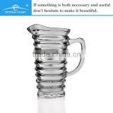 7PCS GLASS WATER SET FRUIT INFUSION PITCHER; VINTAGE GLASS BEER PITCHER thumbnail-2