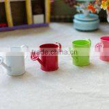 Cheap Small Indoor 2 or 2.5 Inches White Metal Flower Watering Can Mini Planter for Succulents thumbnail-2