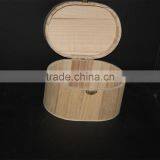 2017 Wonderful Quality Special Oval Book Shape Decorative Customized Unfinished Wooden Box With Lock thumbnail-2