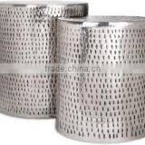 Hammered Polished Aluminum Table thumbnail-1