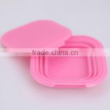 silicone folding lunch box/collapsible lunch box