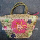 Natural Seagrass Fashion Handmade Bag With Beautiful Decoration thumbnail-1