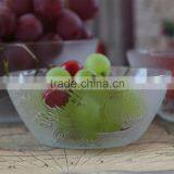 Leaves Frosted Effect Glass Bowl for Centerpieces thumbnail-4