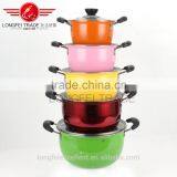Yiwu Factory Wholesale Colorful Stainless Steel Soup Boilling Pot Set thumbnail-1