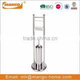 Free Standing Stainless Steel Toilet Brush and Toilet Roll Holder thumbnail-3