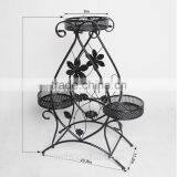 Handicraft Home Garden Decor Display Retro Shelf Metal Planter Holder Planter Style Wrought Iron Flower Pot Stands thumbnail-5