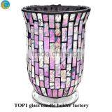 Moroccan Mosaic Glass Tea Light Votive Candle Holder in 4 Colours thumbnail-3