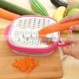 2017 new products plastic box grater rotary cheese grater manual vegetable shredder potato grater spiral slicer