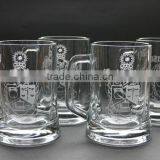 360ml 12oz Glass Etched Beer Mug thumbnail-1