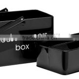 Black Housekeepers Carry Box with Removable Tray