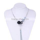 Assorted Geometric Beads Chain Necklace Long Chain Tassel Necklace thumbnail-2