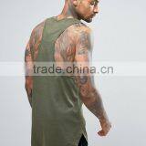 High Quality New Design Custom Green Color Gym Wear Comfortable 100% Cotton Fashion Men's Sport Tops thumbnail-2
