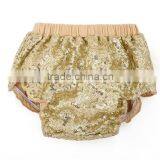 Gold Sequins Baby Cotton Bloomers With Bow Back thumbnail-2