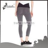 Maternity Capri Leggings With Melange Fabric for Maternity Clothings thumbnail-2