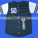 Top Quality 100% Polyester Baseball Jersey Blue & White Color