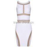 2015 New Ladies Mini Sexy Bodycon Black Mesh Cut Out HL Bandage Dress Sling Party Tight Dress thumbnail-4