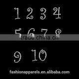 Crystal Number Custom Tennis Hot Fix Rhinestone for Clothing thumbnail-2