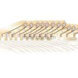 Artificial 6 MM Three Tone Plated Side Veni Bangles thumbnail-1