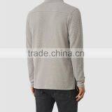 MGOO New Arrival Custom Long Sleeves Mens Polo Shirts 100% Cotton Grey Shirts Logo Embroidery Bulk Tops thumbnail-4