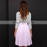 MGOO New Arrival 2015 Custom Made Chiffon Pink Pleated Skirts Summer A Line Fancy Long Skirts 15145B333 thumbnail-2