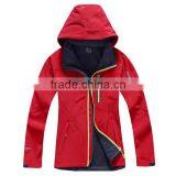 OEM ODM Customize Brand Women Outer Sports Polyester Soft Shell Jacket thumbnail-3