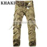 Hot Sale Economic Unisex European Style Cargo Work Pants Plus Size Multi-pocket Overalls Trousers Men 6 Color (No Belt) thumbnail-3
