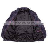 Daynoliao Slim Fit 3 Pieces Trendy Woolen Business Suits Plaid Male Suit for Men thumbnail-4