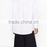 Runwaylover EY2345B Ladies Stand Collar Fashion Pure Color Blouse thumbnail-3