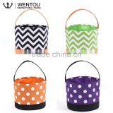 Monogram Chevron Polka Dot Kids Halloween Baskets thumbnail-2