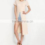 Women Blank Cotton Longline Design t Shirt thumbnail-2
