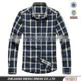 New 100% Cotton Flannel Brushed Checked V-collar Men Shirt thumbnail-1