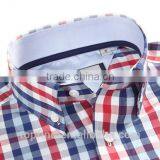 2016 New Style Bright Check Pattern Cotton Shirt Elegant for Men thumbnail-3