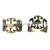Copper Adjustable Rings Filigree Flower Antique Bronze Cabochon Settings 18.7mm 10 PCs Ring Setting thumbnail-2