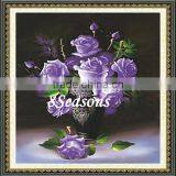 Custom Handmade Purple Flower Pattern Embroidery Diamond Painting DIY Kit Cross Stitch thumbnail-1