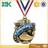 Irregular Shape Customer Own Logo Design Bronze Color Sport Medal With Ribbon thumbnail-2