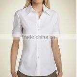 Slim Fit Polyester Cotton Fabric Latest Shirt Designs for Women thumbnail-1