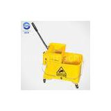 Yellow Multi Functional Small Mop Wringer Trolley 20L with Single Bucket