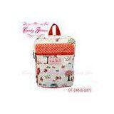 Customized Kids / Girl School Backpacks Flowery Rucksack in White Red