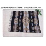 Geometric pattern winter scarf and shawl