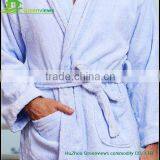 Cotton Bright Color Bathrobe for Adults Velvet Bathrobe for Men Cotton Robes for Women Embroidered Robe thumbnail-3