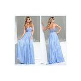 Customized Light Blue A Line Chiffon Prom Dresses Plus Size for Girls