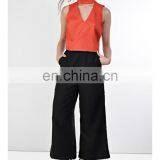 2017 Latest Fashion Orange Neck Tie Crop Top thumbnail-3