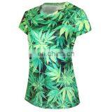 Golden Supplier Green Color Cheap Women Custom T Shirt Printing Casual Wear Tee Shirt thumbnail-3
