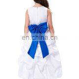 Grace Karin Flower Bow-Knot Decorated Princess Bridesmaid Wedding Pageant Flower Girl Dress Party Girls Dress CL010430-3 thumbnail-3