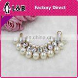 2016 Fashion Design Acrylic Shoe Accressory With Pearl Decoration